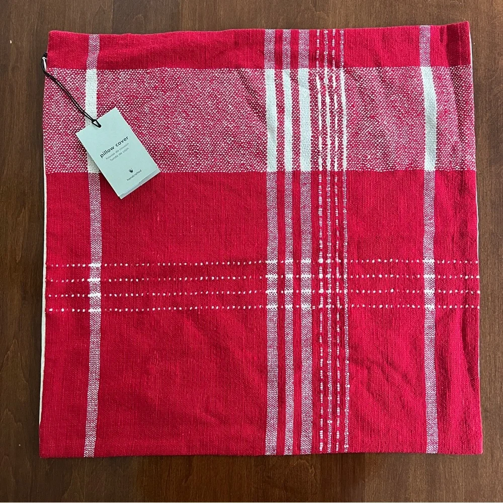 west elm | woven origin plaid pillow cover